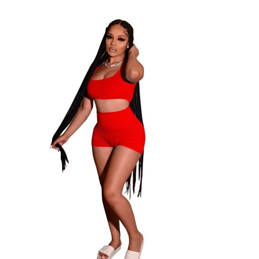 Dámsky crop top a kraťasy B1126