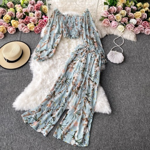 Dámsky crop top a nohavice B1048