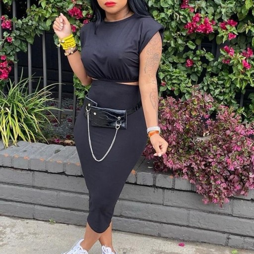 Dámský crop top a sukně B1104