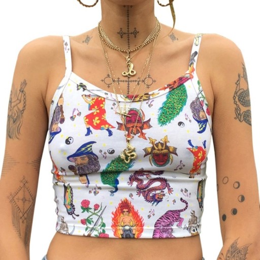 Dámský crop top s potiskem A1261