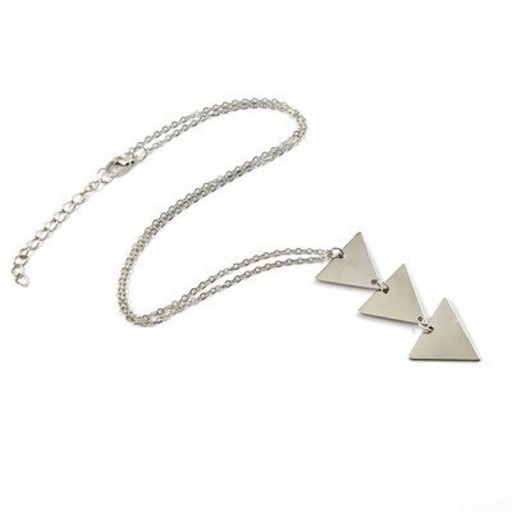 Dámsky dlhý náhrdelník s trojuholníkmi