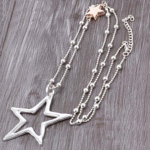 Dámský dlouhý náhrdelník s hvězdou