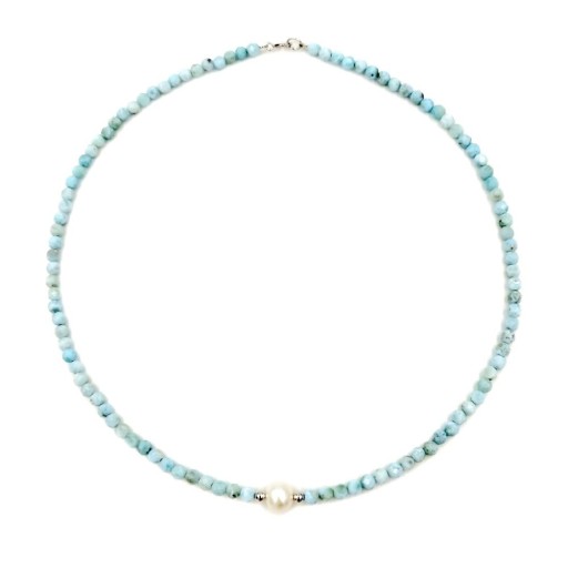 Dámský korálkový náhrdelník s perlou