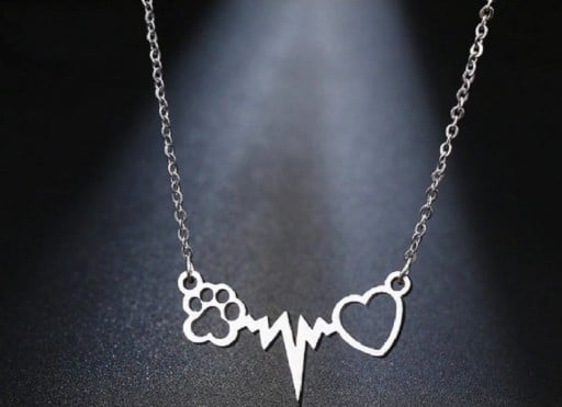 Dámský náhrdelník srdce a tlapka