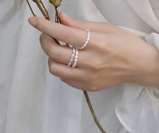Dámský perlový prstýnek D1087