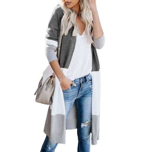 Dámsky pruhovaný cardigan G245
