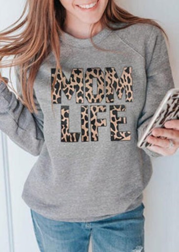 Damtröja med leopardtryck