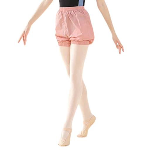 Dance Shorts with Elastic Waist and Gathered Legs for Girls, Polyamide Balloon Shorts for Ballet and Dance Training