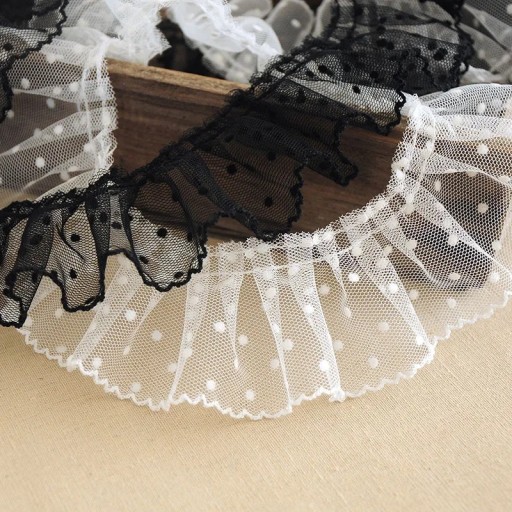 Dantela plisata din plasa 6cm x 91cm Tesatura decorativa fina pentru cusut Panglica decorativa din dantela pentru imbracaminte Accesorii de nunta lucrate manual