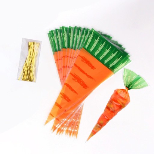 Darčekový sáčok v tvare mrkvy 20 ks
