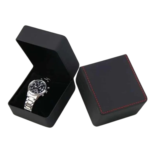 Dárková krabička na hodinky s polštářem 11x10x7 cm PU kůže ochranný box pro uložení hodinek a elegantní předání