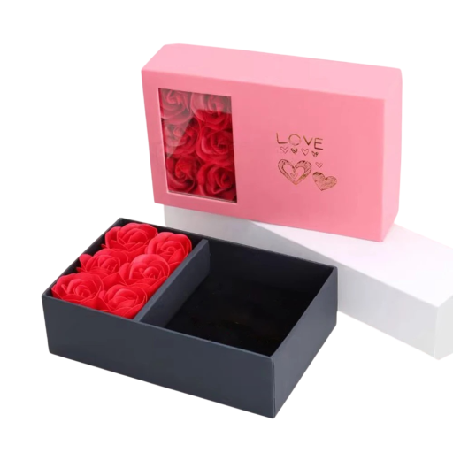 Dárková krabička na prstýnek s vnitřním polštářkem, prezentační box na šperky pro zásnuby, darování a elegantní vystavení