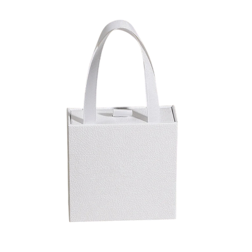 Dárková krabička na šperky s uchy ve stylu taštičky, prezentační box s víkem a vnitřní vložkou pro náušnice a prsteny