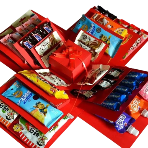 Dárková krabička s překvapením rozkládací box na sladkosti a drobné dárky dekorativní balení pro narozeniny a oslavy