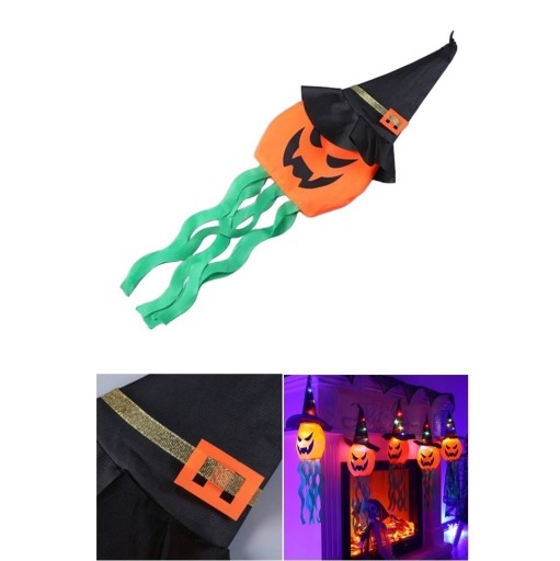 Decoração de Halloween pendente LED abóbora