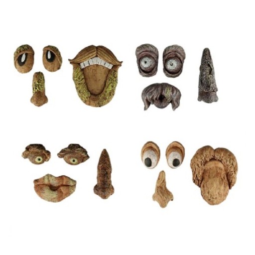 Decoração de jardim rosto