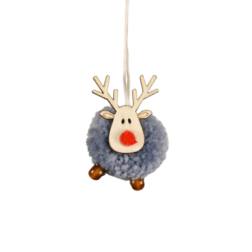 Decoração de Natal suspensa rena 5 x 5 cm