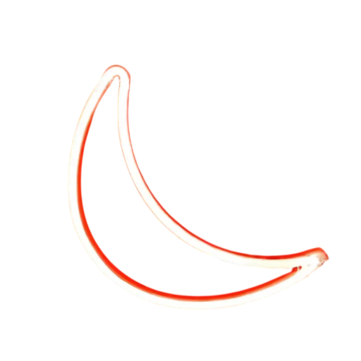 Decoração de parede em neon LED 28,5 x 19 cm Lua design vermelho Decoração luminosa para parede USB ou pilhas Iluminação nocturna