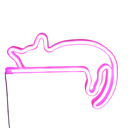 Decoração de parede LED neon 27 x 20,5 cm Gato em design luminoso USB ou 3x AA pilhas Decoração luminosa em forma de gato