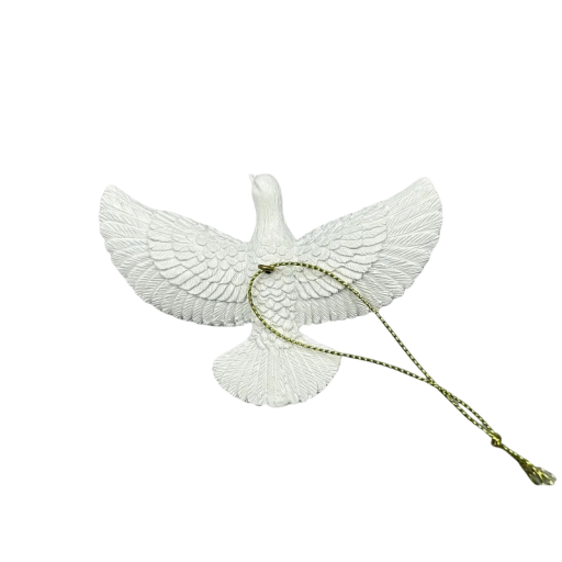 Decoração de Pomba 9 x 6 cm Resina Elemento Decorativo