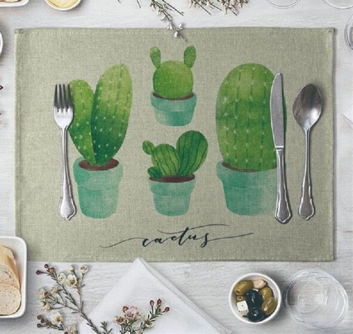 Decoración de mesa con cactus Decoración de mesa con cactus