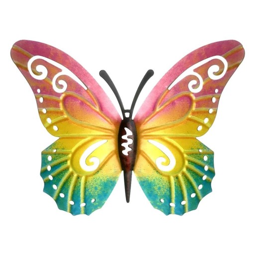 Decoración de pared de jardín de mariposas