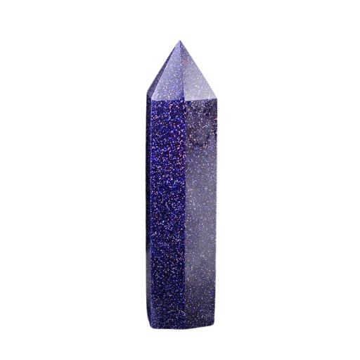 Decoratief kunstmatig kristal van blauwe kleur 5–6 cm Gewicht 30 g Mineraalsteen voor binnen Verzamelaarsobject Imitatie van natuurlijk kristal