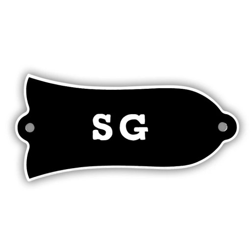 Decoratieve cover voor elektrische gitaar Gibson SG Klokvorm met inscriptie SG Stijlvolle accessoire voor het aanpassen van het uiterlijk van het instrument Gitaaraccessoires