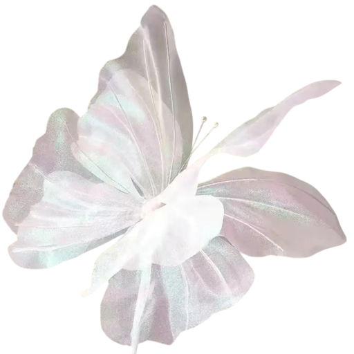Decoratieve vlinder op stokje 50 cm zijden decoratie vlinder voor trouwdecoratie, feestelijke tafelarrangementen en decoratie voor feesten en evenementen