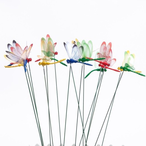 Décoration à piquer libellule 10 pcs