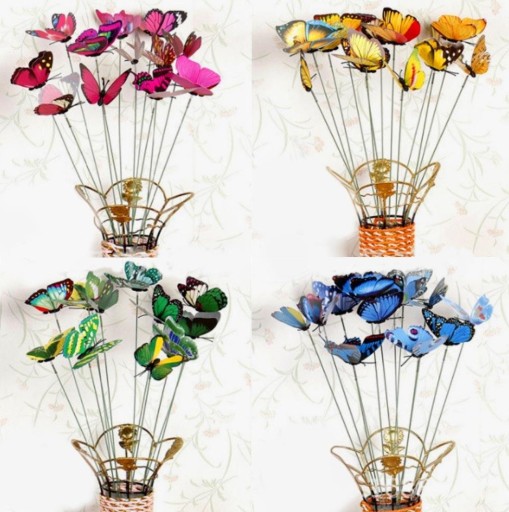 Décoration à piquer papillon 10 pcs H897