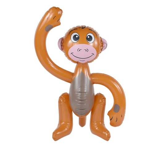 Décoration de fête hawaïenne, singe gonflable en PVC 58x40 cm, fête d'anniversaire estivale tropicale, jouet pour enfants, décoration de piscine
