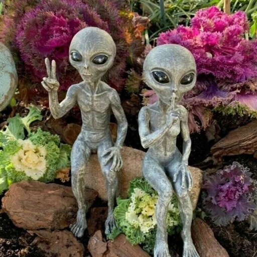 Décoration de jardin extraterrestre
