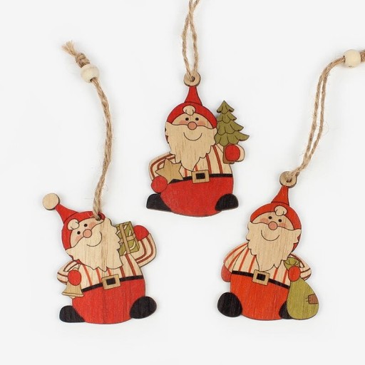 Décoration de Noël Santa Claus 3 pcs