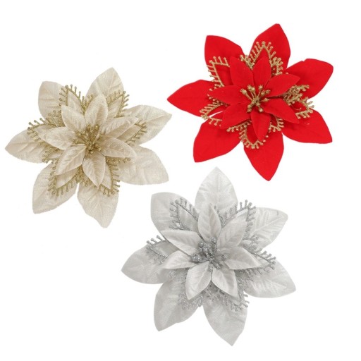 Décoration étoile de Noël 5 pcs
