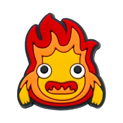 Décoration pour crocs flamme animée en PVC ornement pour chaussures rouge orange jaune avec un motif distinctif pour la personnalisation des chaussures