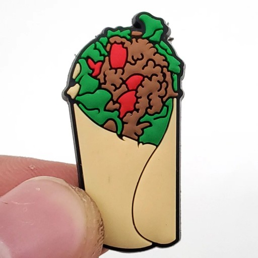 Décoration pour crocs motif tortilla PVC beige vert rouge marron ornement pour chaussures crocs accessoire de personnalisation