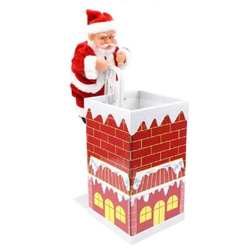 Décoration Santa Claus grimpant dans la cheminée