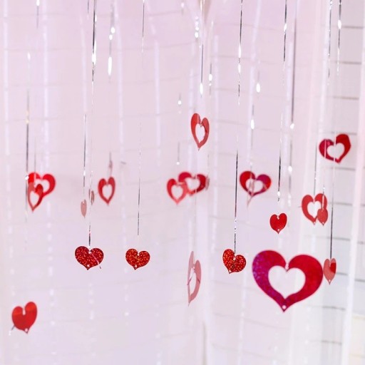 Décoration suspendue cœurs 100 pcs