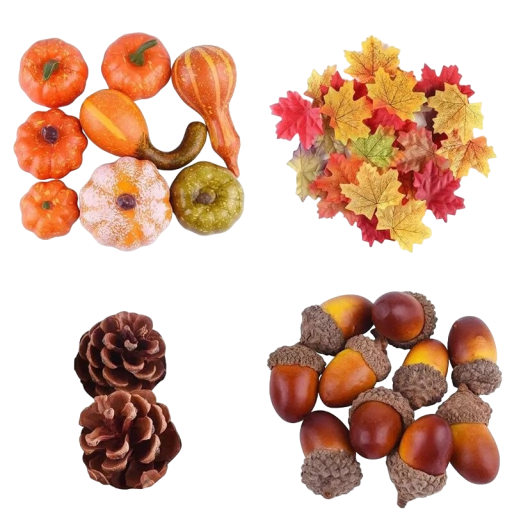 Décorations mini d'automne 50 pcs