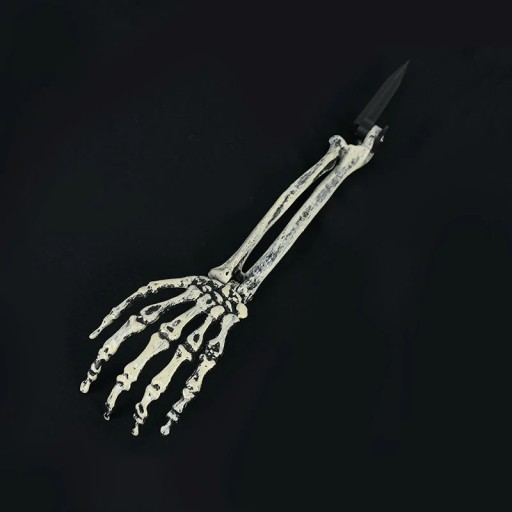 Decoratiune de gradina de Halloween Accesoriu de Halloween in aer liber Brat schelet Decor de gazon Brat uman Schelet de schelet Mână care iese din peluză 46,5 x 10 cm