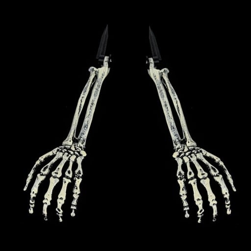 Decorațiune de Halloween pentru grădină Recuzită exterioară de Halloween cu schelet de brațe 46,5 x 10 cm 2 buc