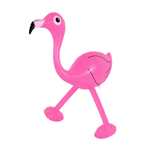 Decoratiune de petrecere hawaiana, flamingo gonflabil din PVC 68x47 cm, petrecere de vara tropicala, aniversare, jucarie pentru copii, distractie