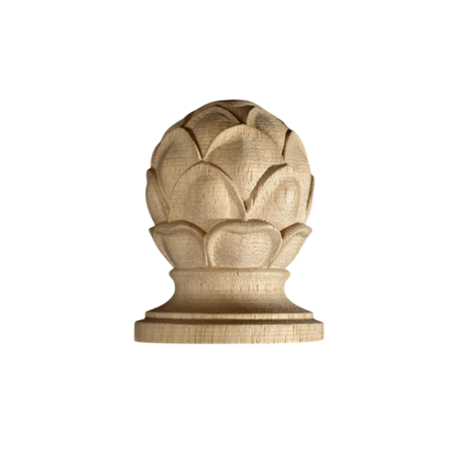 Decorative Carved Wooden Furniture Leg 20x15 cm Solid Wood Light Brown Support for Furniture Renovation and Production