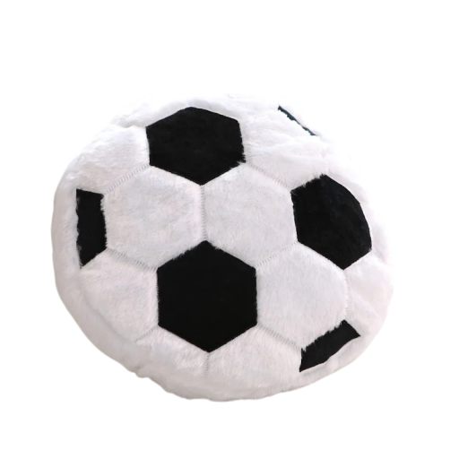 Decorative Cushion Football Ball 45 × 45 cm Plush Soft Cushion with Filling for Children's Room and Living Room