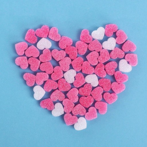Decorative Foam Hearts 50 pcs