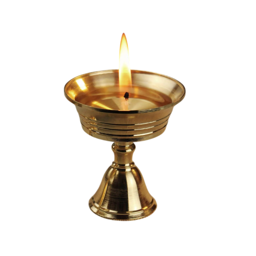 Decorative Metal Candle Holder Compact Stand 6.5 × 7 cm Metal Copper Colour Table Decoration for Interior and Home Decor
