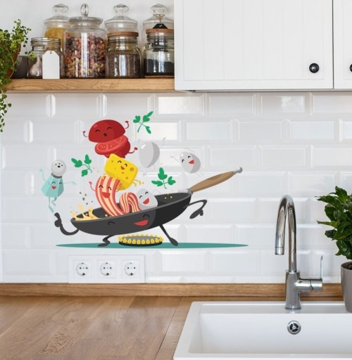 Decorazione adesiva per la cucina