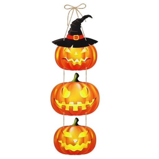 Decorazione appesa di Halloween a forma di zucca 64 cm