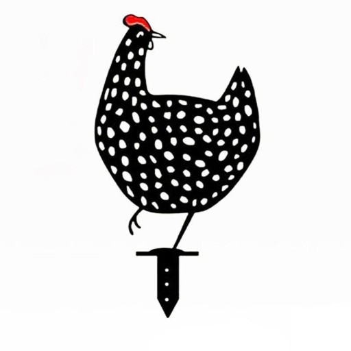 Decorazione da giardino a forma di gallina
